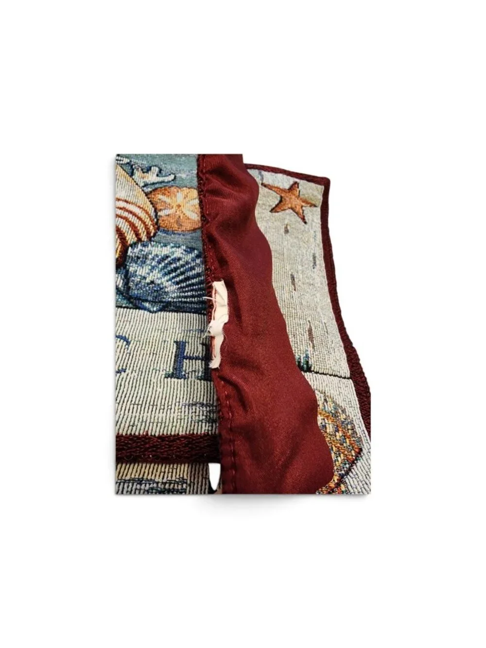 Set of 6 Nautical Placemats Lighthouse Beach Boat Shell Tapestry 12